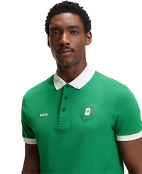 Boss by Hugo Men's Paddy Mexico Flag Trim Polo Shirt