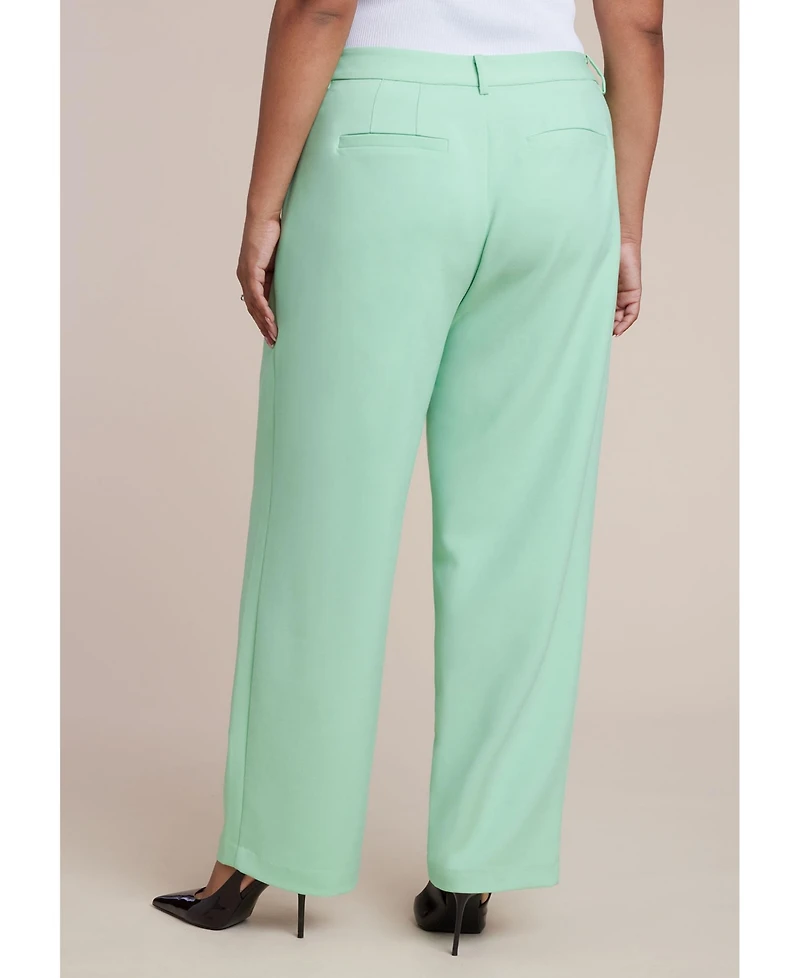 Eloquii Women's Plus Straight Leg Trouser