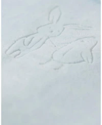 MeMoi Baby Girls "Bunny Meets Chick" Plush Embossed Cotton-Rich Velour Footie
