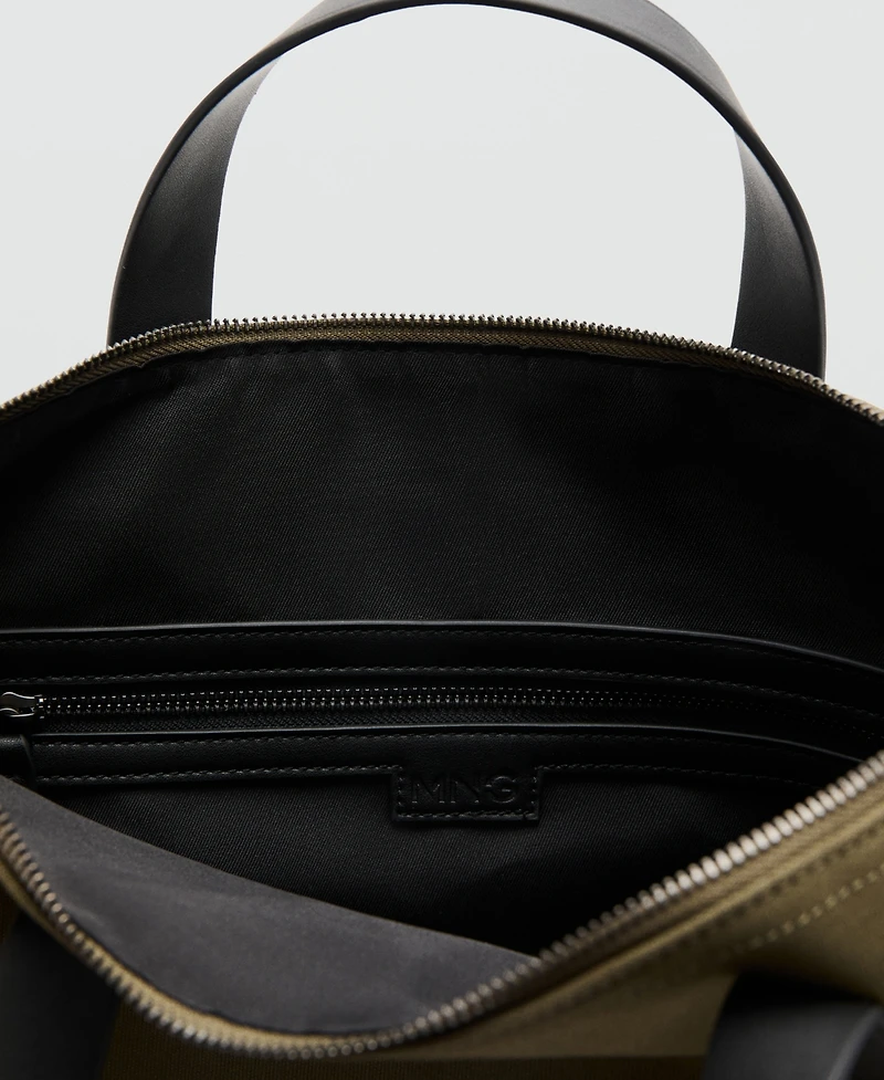 Mango Men's Cotton Adjustable Strap Tote Bag