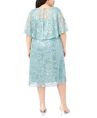 Msk Plus Embellished Crewneck Midi Dress