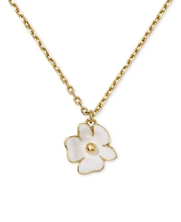 kate spade new york Golden Bloom Cubic Zirconia Flower Pendant Necklace