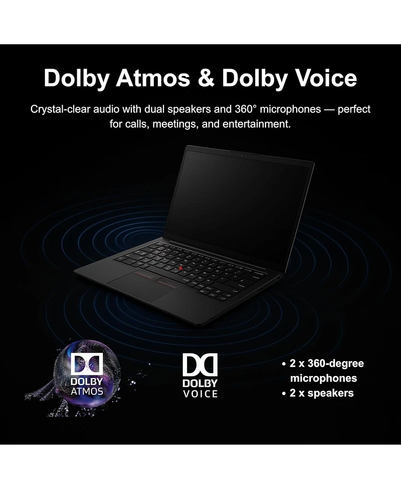 Lenovo ThinkPad X1 Carbon 14" Traditional Laptop Intel Core Ultra 7 32GB Ram Intel Graphics 1TB Ssd Storage Windows 11 Pro 60Hz