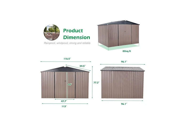 Aecojoy Outdoor Storage Shed