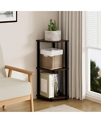 Homlux 3 Tier Decorative Corner Bookshelf Display Rack