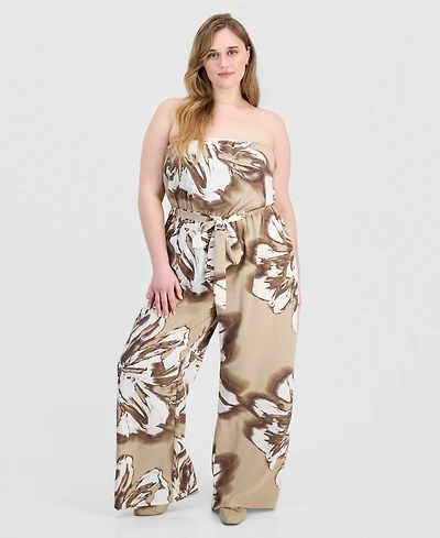Full Circle Trends Trendy Plus Strapless Jumpsuit