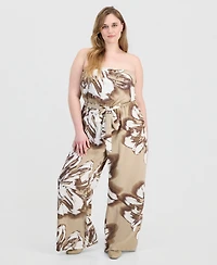 Full Circle Trends Trendy Plus Strapless Jumpsuit