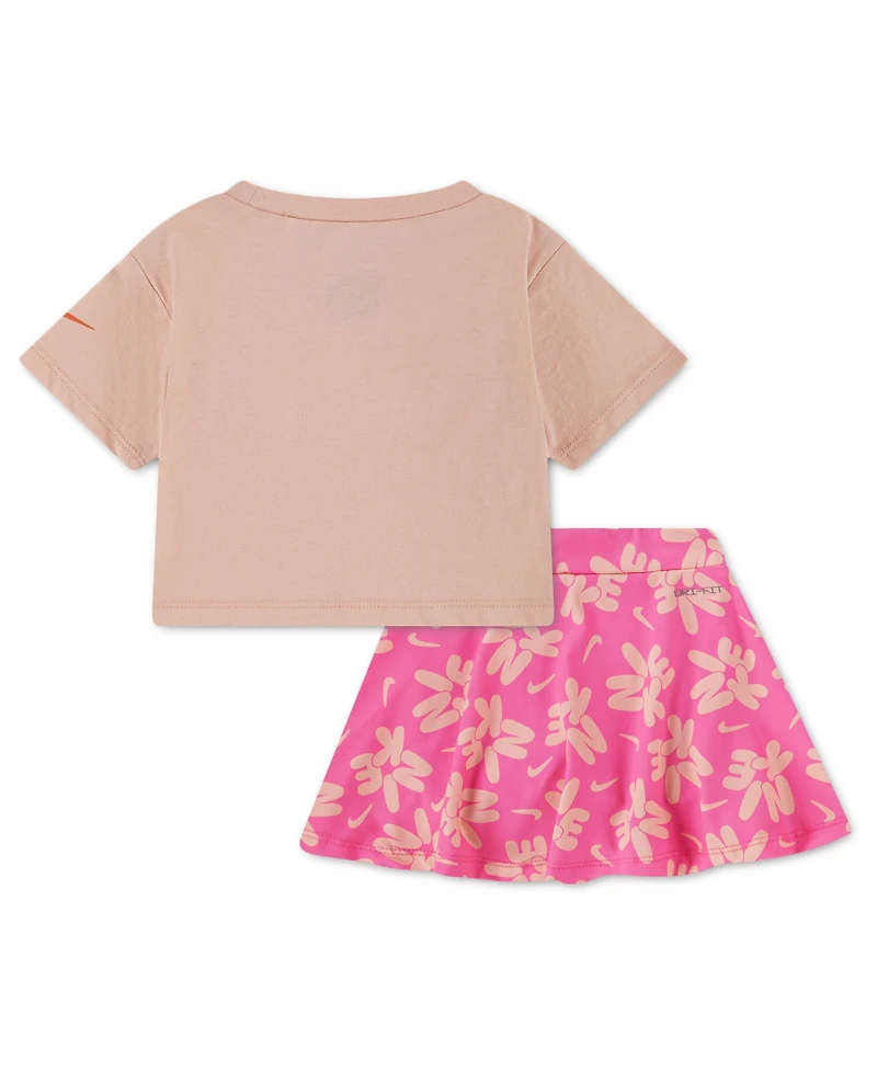 Nike Baby Girls' Bold Play Short-Sleeve T-Shirt and Flared Skirt, 2-Piece Set