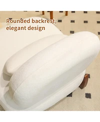 Rainsken Velvet Accent Chair, Comfy Reading Chair, Cute Living Room Chair with Solid Wood Legs and Soft Cushion for Bedroom and Balcony