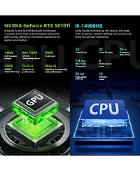 Thunderobot Radiant R Traditional Laptop Intel Core i9 32GB Ram Nvidia GeForce Rtx 5070 Ti 1TB Ssd Storage Windows 11 Home 300Hz