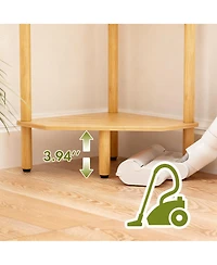 Yigii Corner Shelf Stand Storage Organizer for Bathroom Kitchen Bedroom