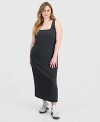 Full Circle Trends Trendy Plus Square-Neck Maxi Dress