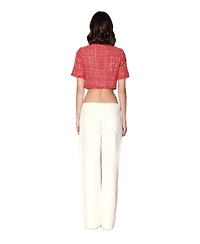 Walter Baker Women's Rita Boucle Tweed Square-Neck Top