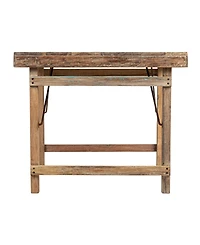 Storied Home 36" Wood Square Folding Table