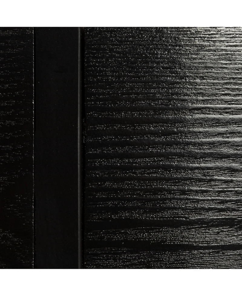 Storied Home Astoria 31" Wood Round Side Coffee Table with Metal Hairpin Legs