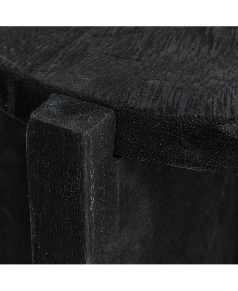 Storied Home 13" Paulownia Wood Round Accent Table