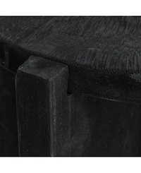 Storied Home 13" Paulownia Wood Round Accent Table