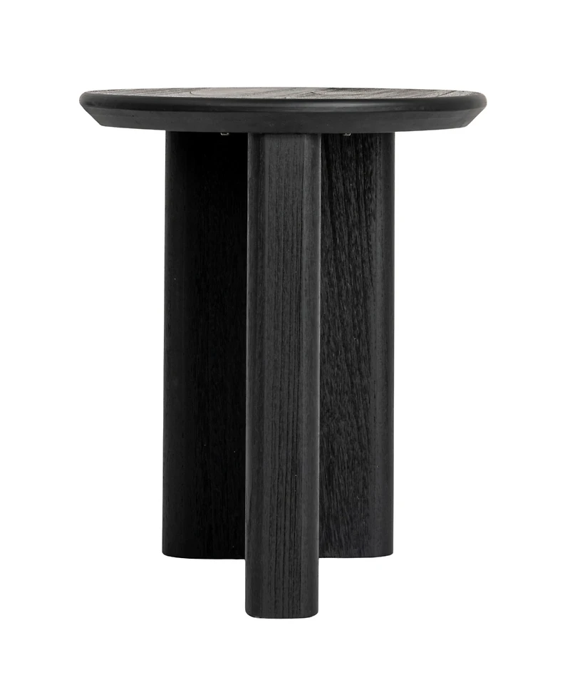 Storied Home 18" Wood Round End Table
