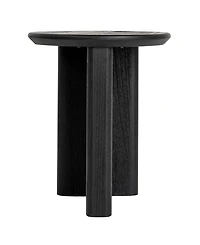 Storied Home 18" Wood Round End Table