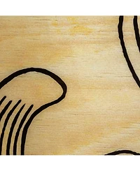 Storied Home 47" Wood Sea Waves Surfboard Oval Coffee Table