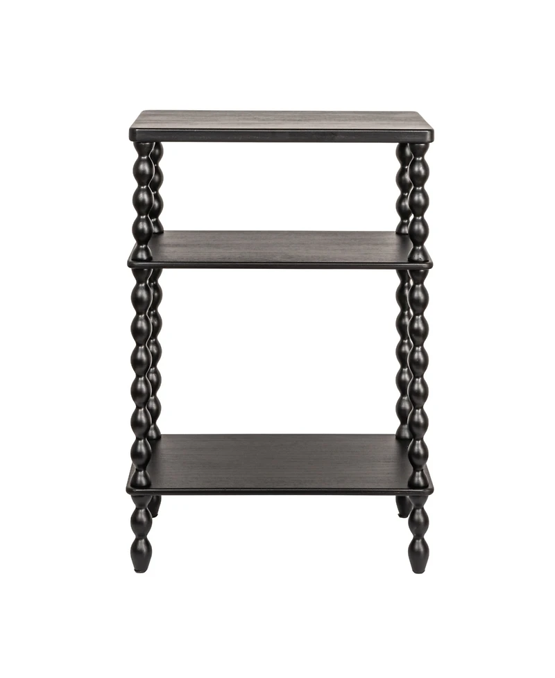 Storied Home Bobbin Leg 20" Wood Rectangle Accent Table