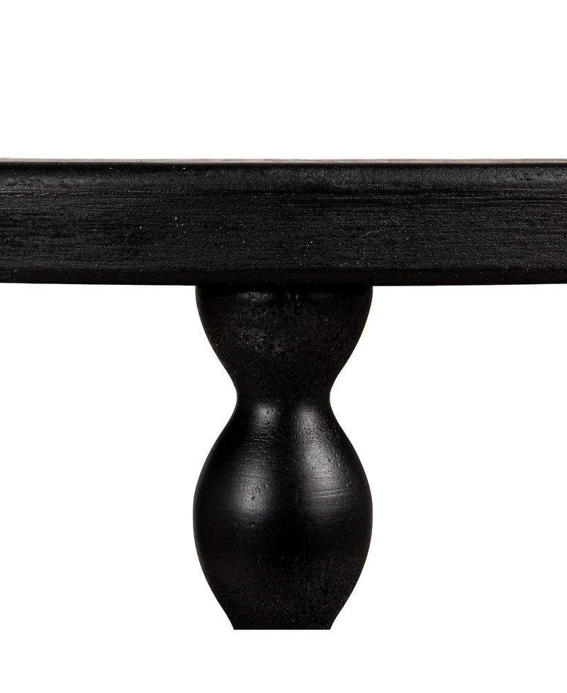 Storied Home Bobbin Leg 15" Wood Round Accent Table