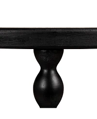 Storied Home Bobbin Leg 15" Wood Round Accent Table