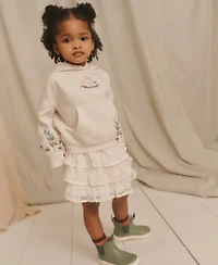 abercrombie kids Girls' Essentials Embroidered Pullover Hoodie