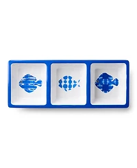 Certified International Fish Tale Chip-and-Dip, Relish Tray, and Platter, 3-Pc. Set