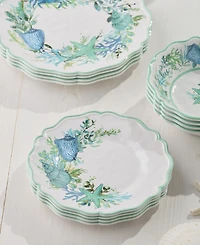 Certified International Sea Glass Melamine Salad Plate, Set of 4