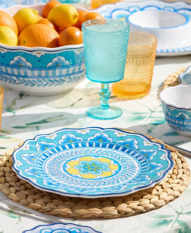 Certified International Melamine Dinner Plates, Set of 4