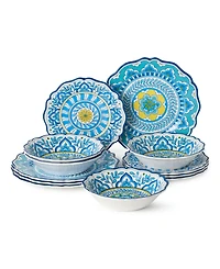 Certified International Melamine 12-Piece Dinnerware Set, Service for 4