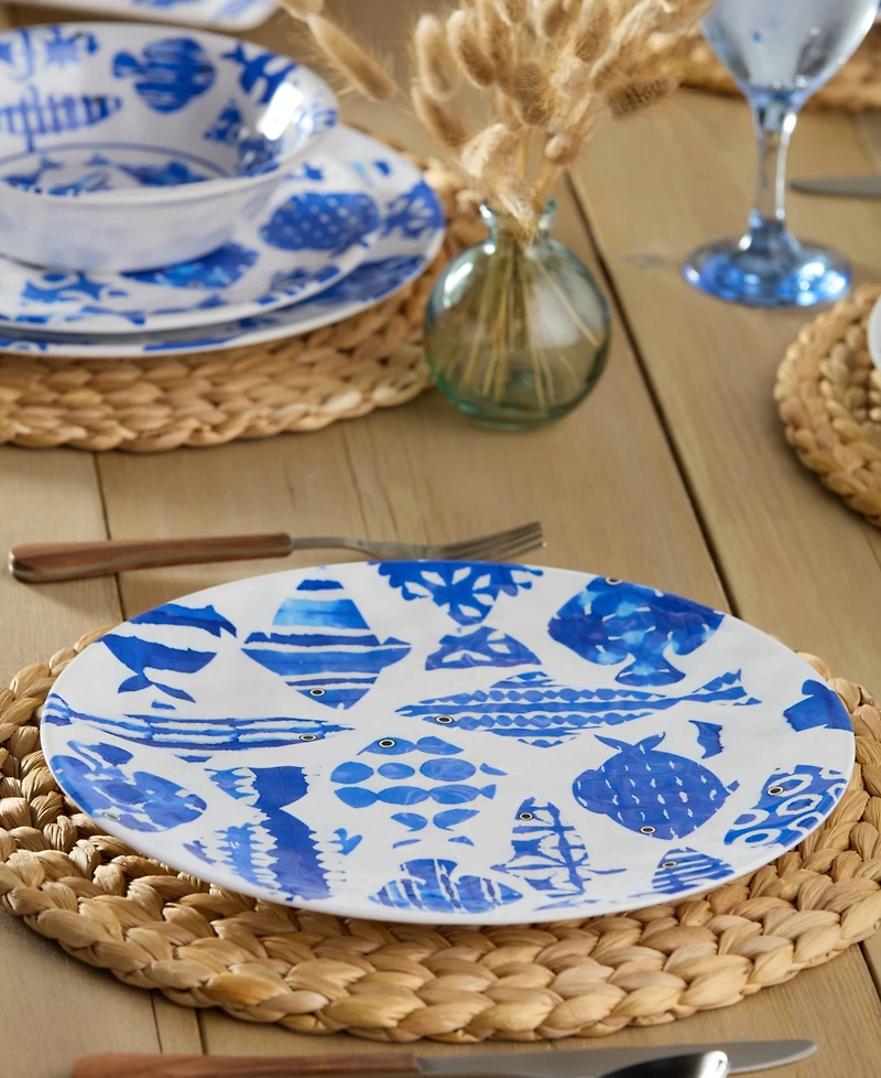 Certified International Fish Tale Dinner Plates, Set of 6