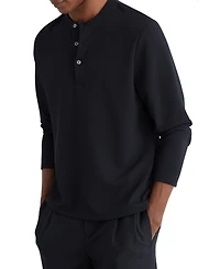 Reiss Men's Textured Long-Sleeve Henley T-Shirt