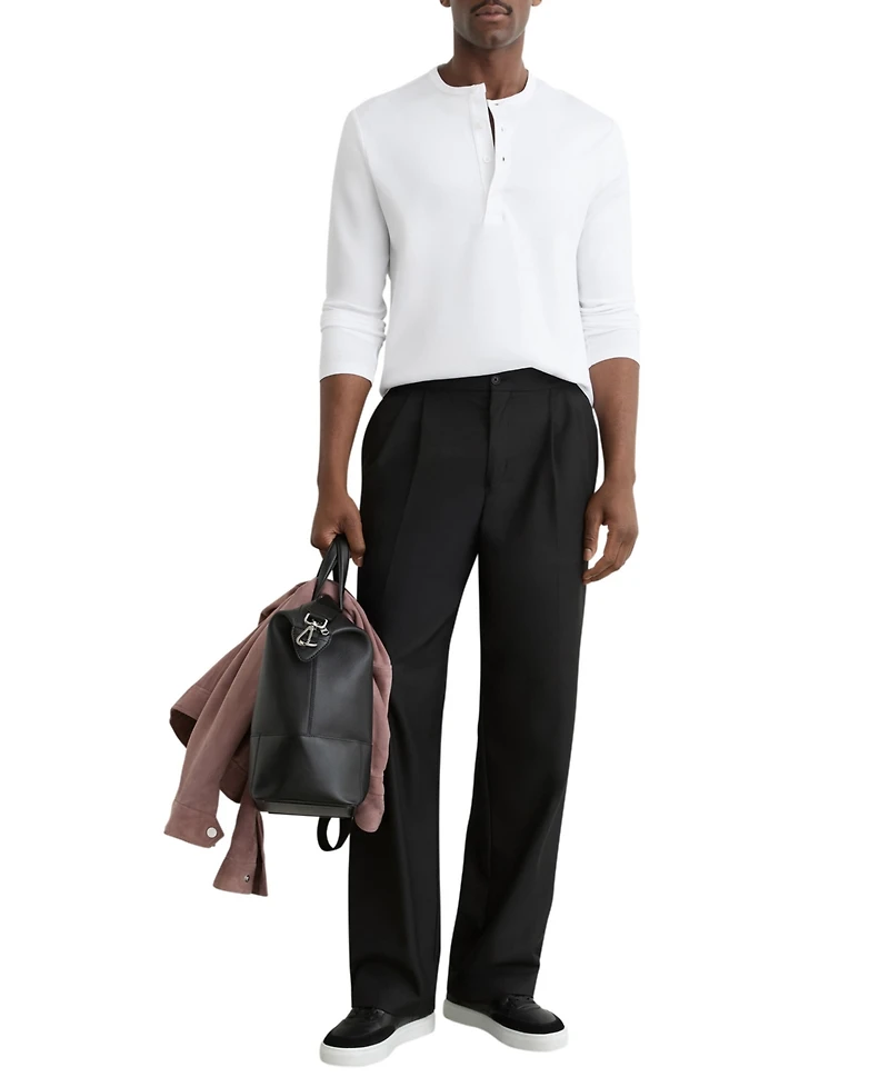 Reiss Men's Airwater-Cotton Jersey Henley T-Shirt