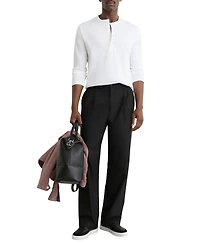 Reiss Men's Airwater-Cotton Jersey Henley T-Shirt