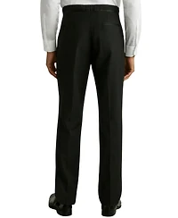 Reiss Men's Tailored-Fit Wool-Blend Tuxedo Pants