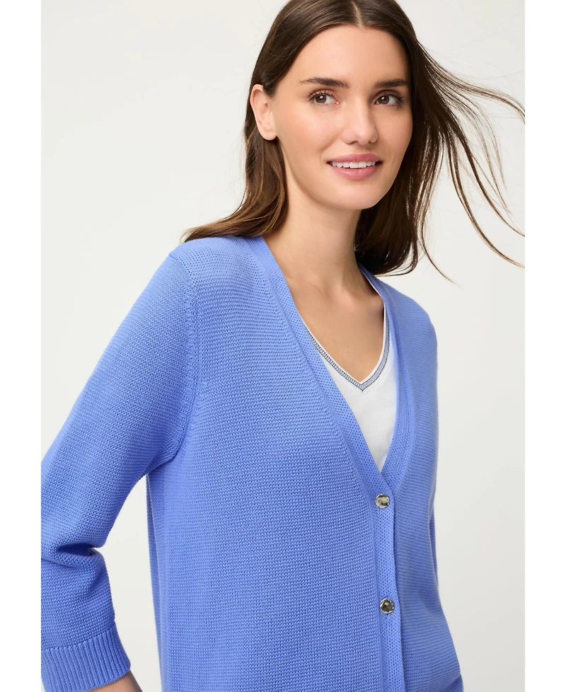 Olsen Women's Solid V-Neck Cardigan