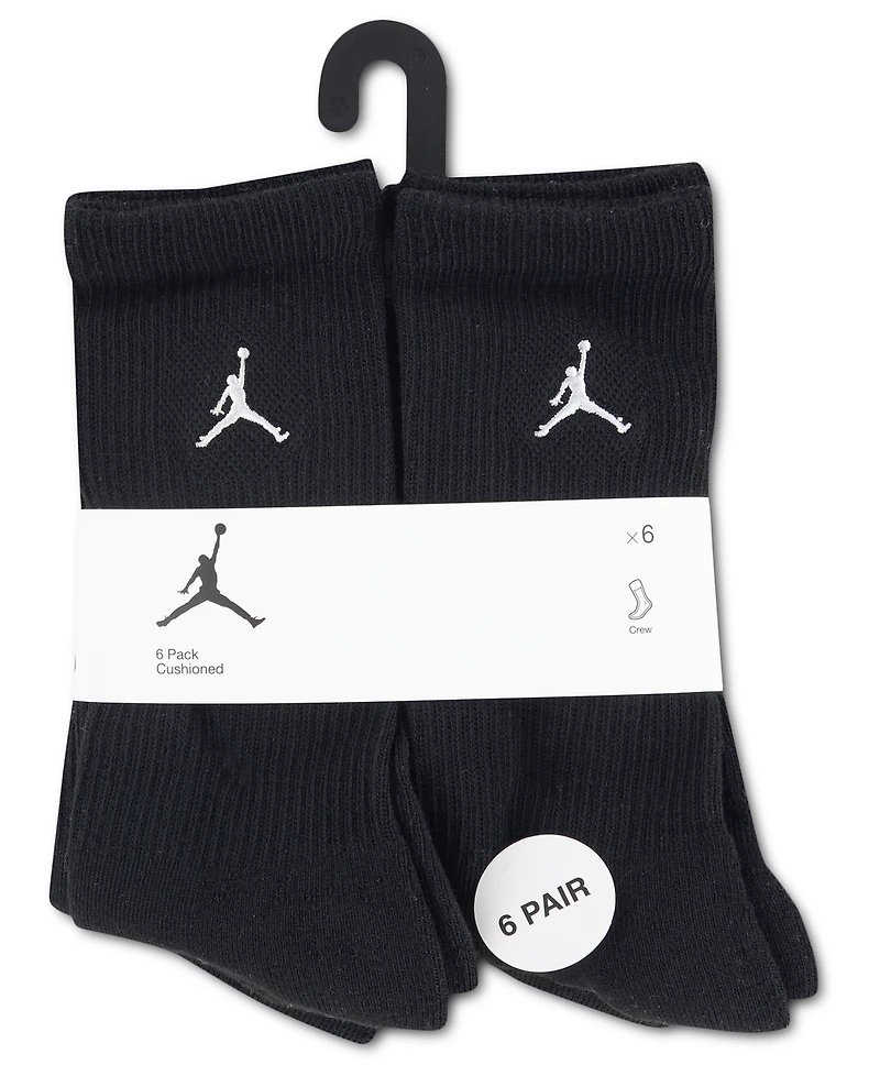 Jordan Boys' 7-11 Everyday Crew Socks, 6-Pack
