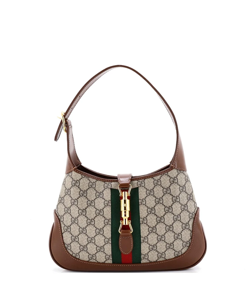 Pre-Owned Gucci Small Jackie 1961 Hobo Gg Coated Canvas