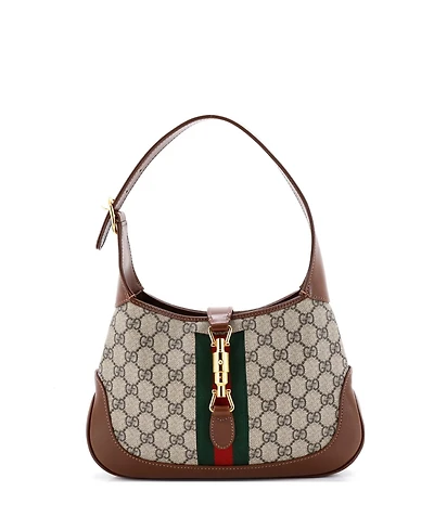 Pre-Owned Gucci Small Jackie 1961 Hobo Gg Coated Canvas