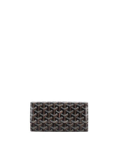 Pre-Owned Goyard Long Varenne Wallet Coated Canvas