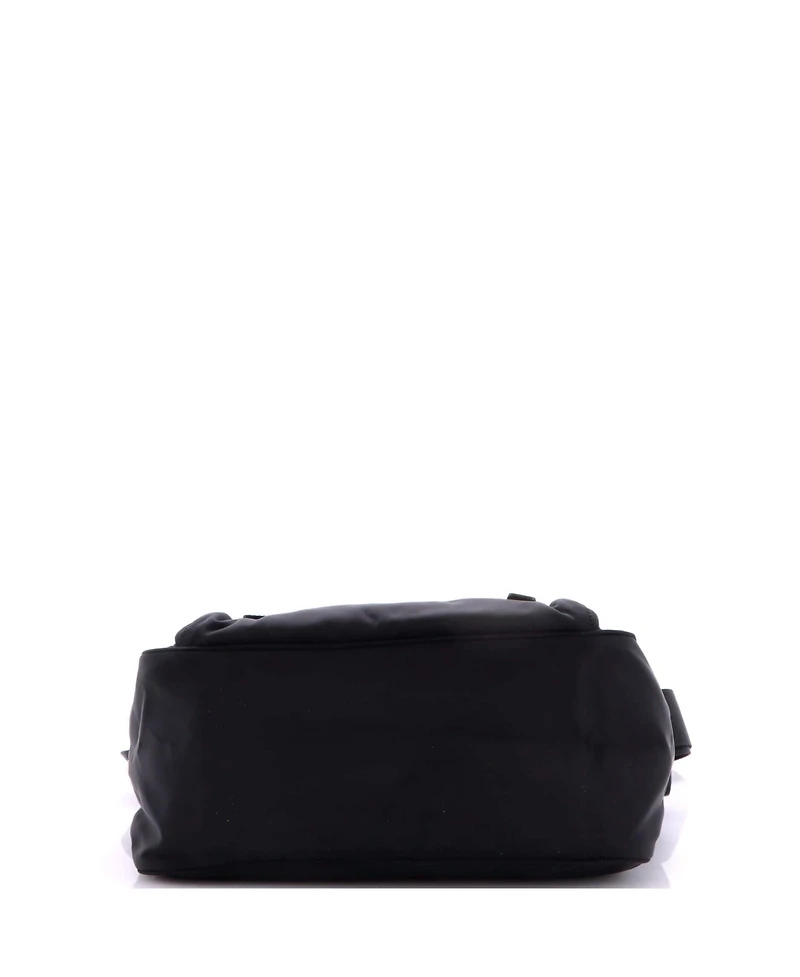 Pre-Owned Prada Large Double Buckle Flap Messenger Bag Tessuto