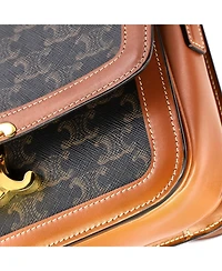 Pre-Owned Celine Medium Triomphe Shoulder Bag Triomphe Coated Canvas