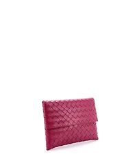 Pre-Owned Bottega Veneta Flat Flap Pouch Intrecciato Nappa