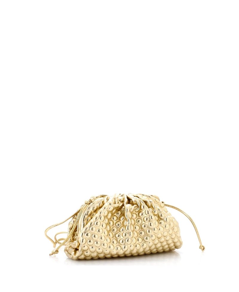 Pre-Owned Bottega Veneta Mini The Pouch Bubble Wrap Textured Leather