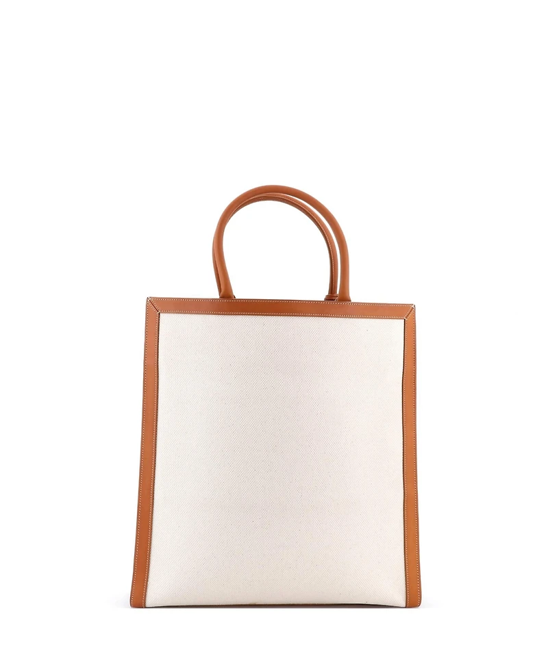Pre-Owned Celine Large Vertical Cabas Tote Canvas with Leather