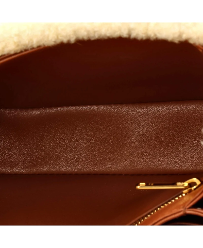 Pre-Owned Celine Medium Triomphe Shoulder Bag Shearling