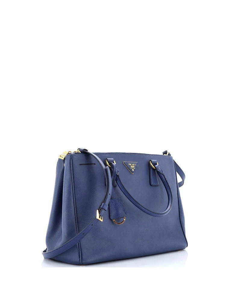 Pre-Owned Prada Medium Double Zip Lux Tote Saffiano Leather