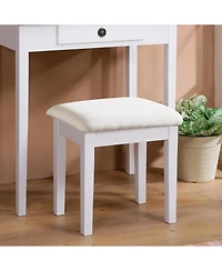 Flynama Timeless Classic Wooden Nightstand Finish Traditional Bedroom Storage Furniture with Drawers